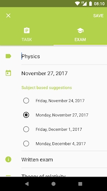 Timetable screenshots