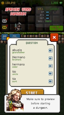 Spanish Dungeon: Learn Spanish Word screenshots