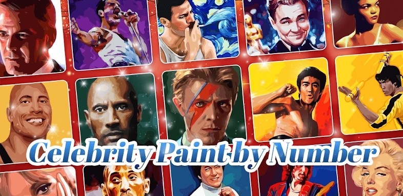 Celebrity Paint by Number Game screenshots