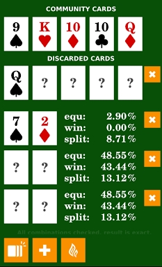 Poker Calculator screenshots
