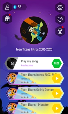 Teen Titans Magic Tiles Hop screenshots