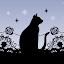 Gothic-Starry Sky, Black Cat- icon