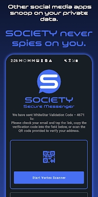 SOCIETY: Secure Social Network screenshots