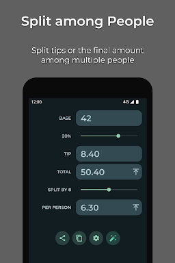 Tip Calculator — Clean, Simple screenshots