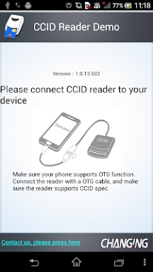 CCID Reader Application Demo. screenshots