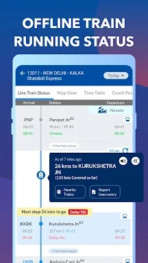 Book Tickets:Train status, PNR screenshots