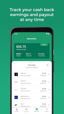 TopCashback: Cash back & Deals screenshots