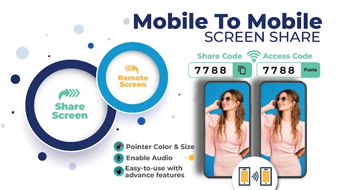 Mobile to Mobile Screen Share screenshots