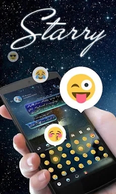 Starry GO Keyboard Theme Emoji screenshots
