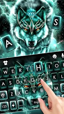 Thunder Neon Wolf Theme screenshots