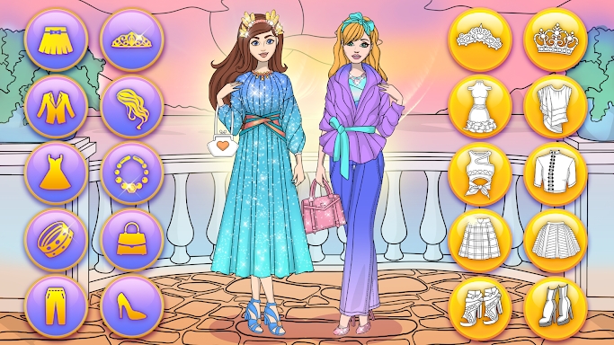 Girl Coloring Dress Up Games screenshots
