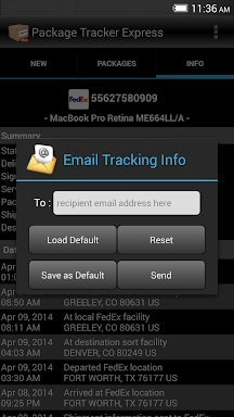 Package Tracker Express screenshots