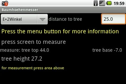 Tree Height Measurement screenshots