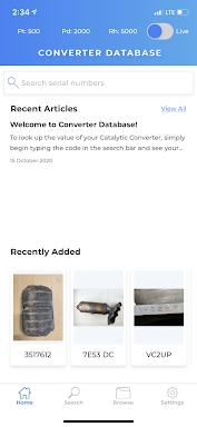 Catalytic Converter Database screenshots