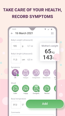 Pregnancy tracker week by week screenshots