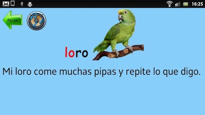 Learn to read in Spanish screenshots