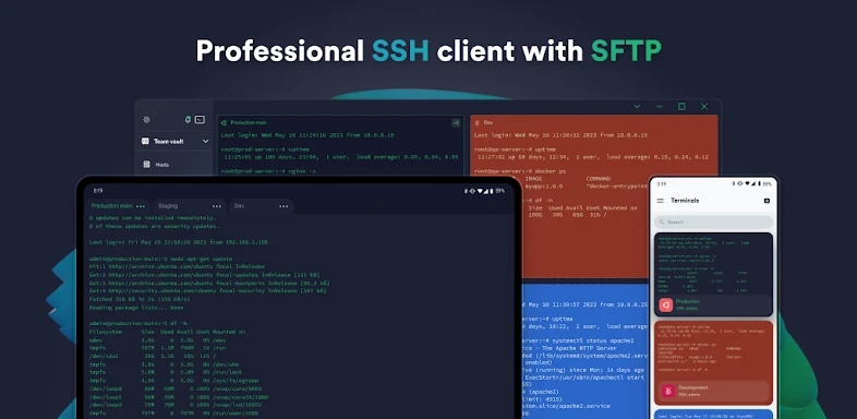 Termius - SSH and SFTP client screenshots