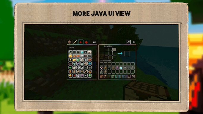 Java UI Texture Pack Mod MCPE screenshots