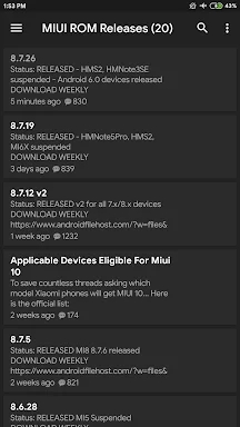 MIUI Updates screenshots