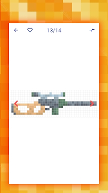 How to draw pixel weapons screenshots
