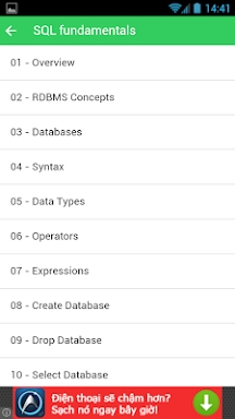SQL Tutorial - Kiwi Learn screenshots