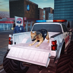 US Police Dog Transport: Multi Level Parking Game
