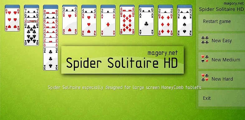 Spider Solitaire HD screenshots