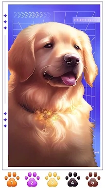 Dog Coloring, Color by number screenshots