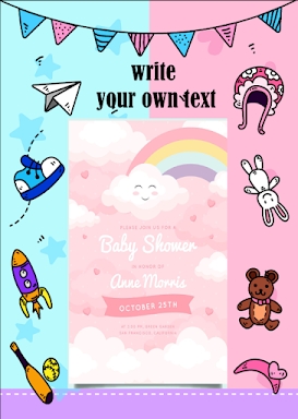 Baby shower invitations maker screenshots
