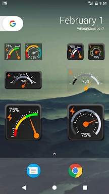 Gauge Battery Widget screenshots