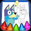 Glitter bluey Coloring Pages! icon