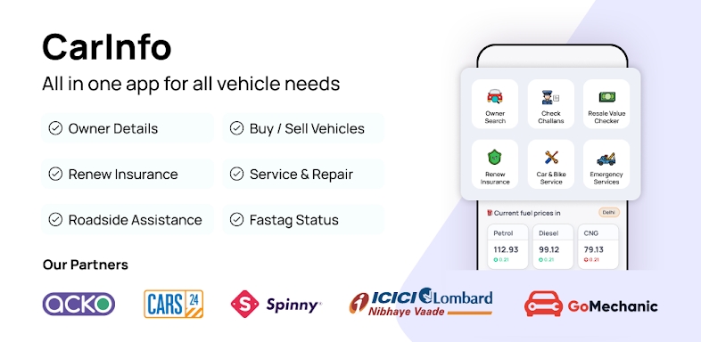 CarInfo - RTO Vehicle Info App screenshots