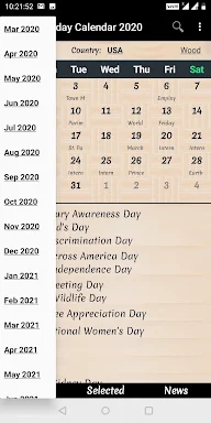 Holiday Calendar 2024 screenshots