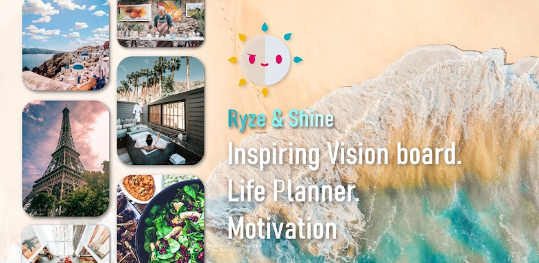 Ryze & Shine: Vision board screenshots