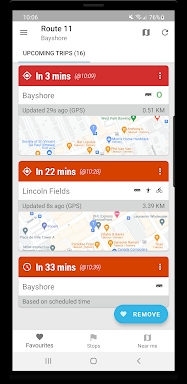 Ottawa Transit: GPS Real-Time screenshots