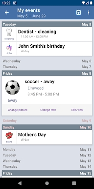 Blik Calendar Widget screenshots