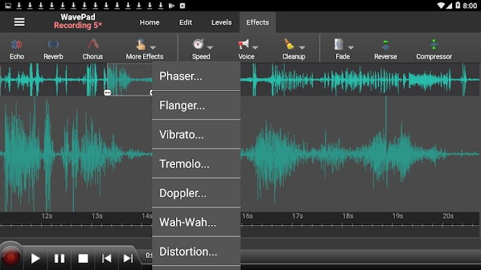 WavePad Audio Editor screenshots