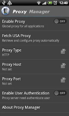 Proxy Manager screenshots