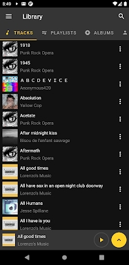 Reverse Music Player screenshots