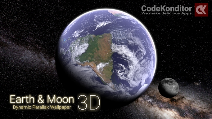 Earth & Moon 3D Live Wallpaper screenshots