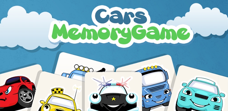 Cars memory game for kids screenshots
