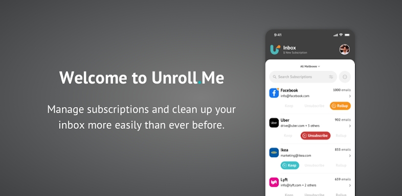 Unroll.Me - Email Cleanup screenshots