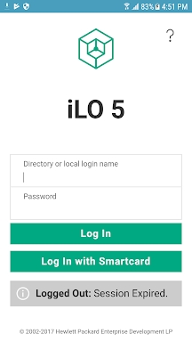 HPE iLO Mobile (iLO 3/4/5) screenshots